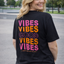 PS T-SHIRT ‘GOOD VIBES' | ZWART