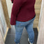 BLOUSE 'TROMPETMOUW' | BORDEAUX