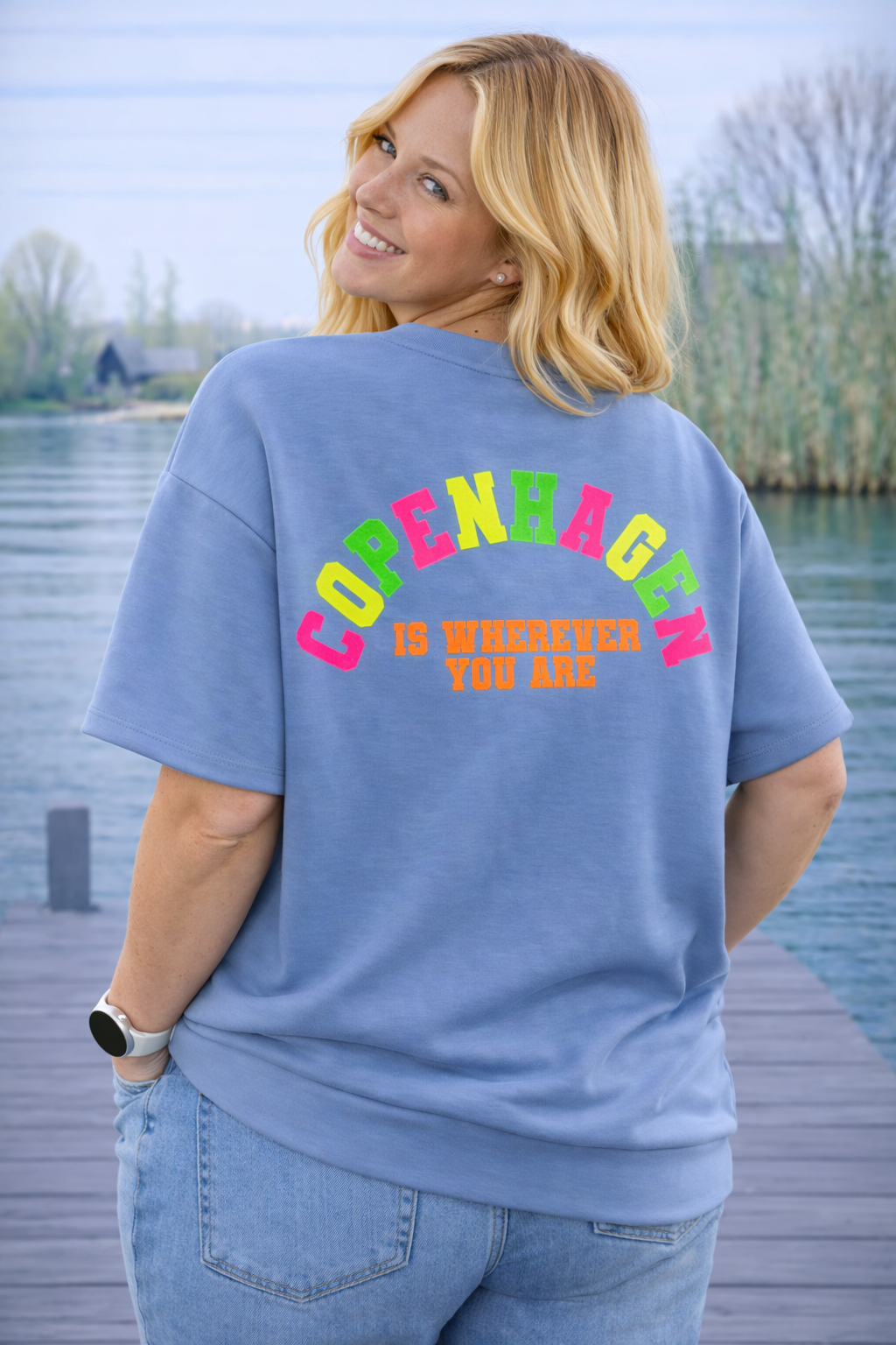 PS TOP 'COPENHAGEN' | BLAUW