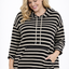 PS HOODIE 'STREPEN' | ZWART