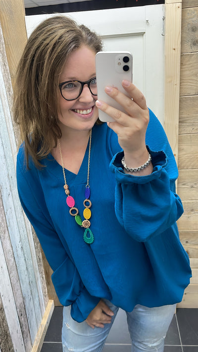 PS2 BLOUSE ‘KETTING’ | PETROL