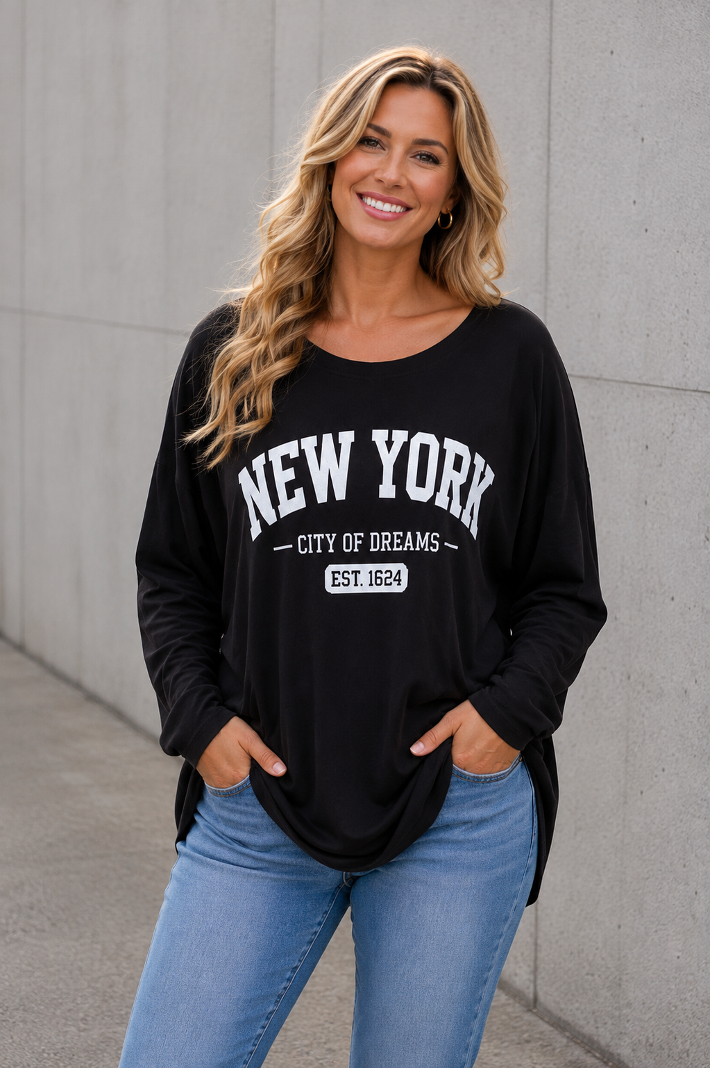 PS TOP 'NY' | ZWART