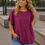 PS T-SHIRT 'STUDS' | BORDEAUX