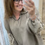 PS BLOUSE ‘BORDUURSEL 'KOORD’ | TAUPE