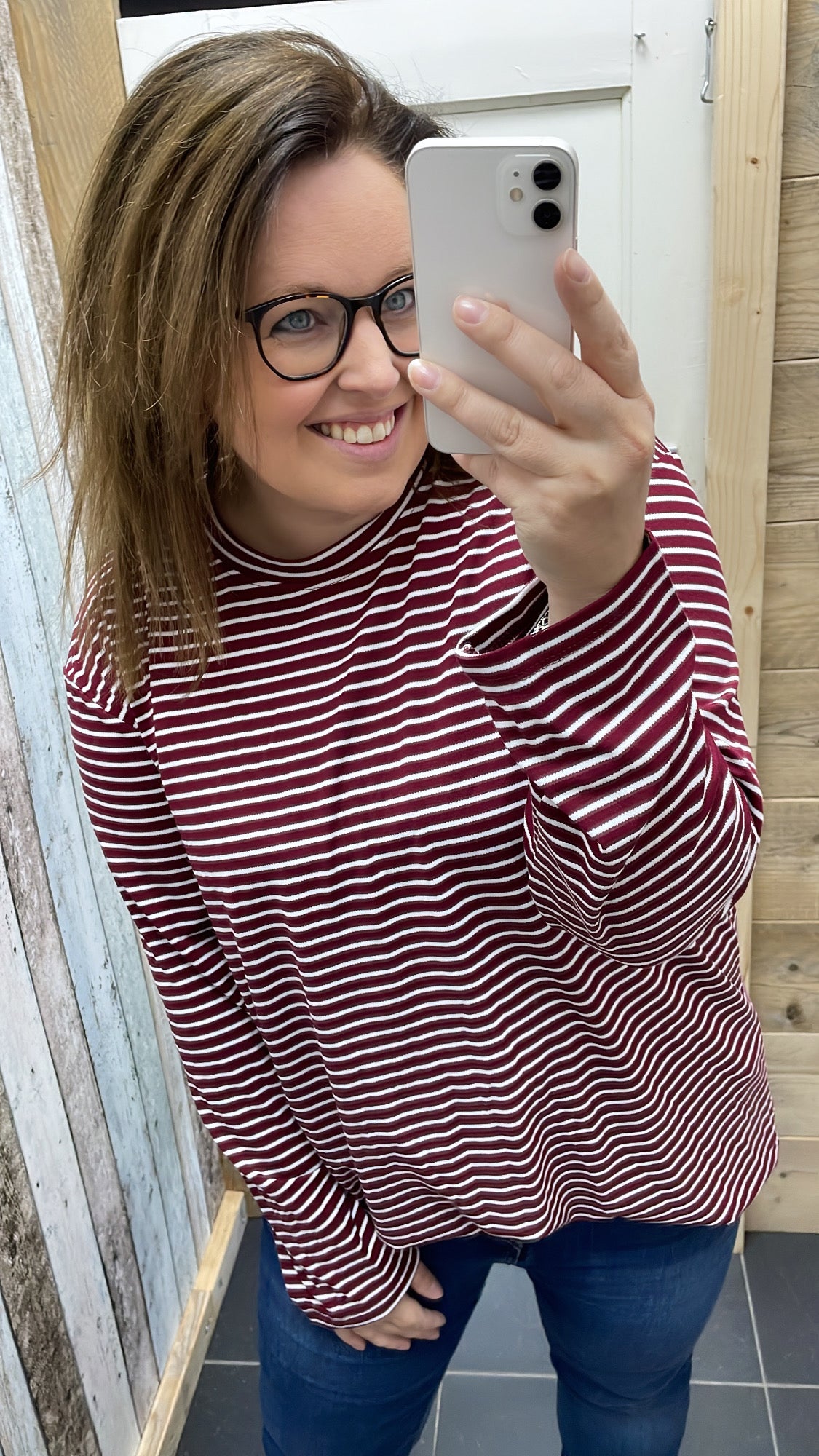 PS LONGSLEEVE 'STREPEN' | BORDEAUX