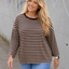 PS LONGSLEEVE 'STREPEN' | TAUPE