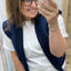 GILET 'SUEDELOOK' | JEANSBLAUW