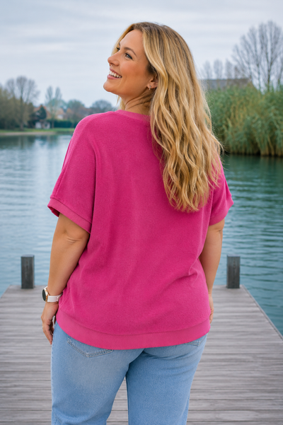 PS TOP 'BADSTOF' | FUCHSIA