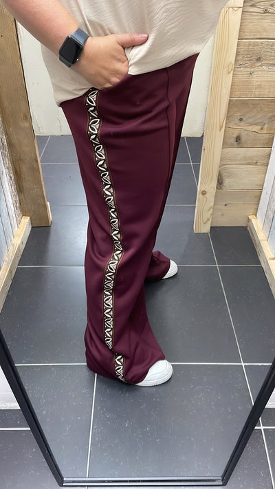 PS JOGGINGBROEK 'BIES' | BORDEAUX