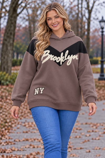 PS HOODIE 'BROOKLYN' | TAUPE