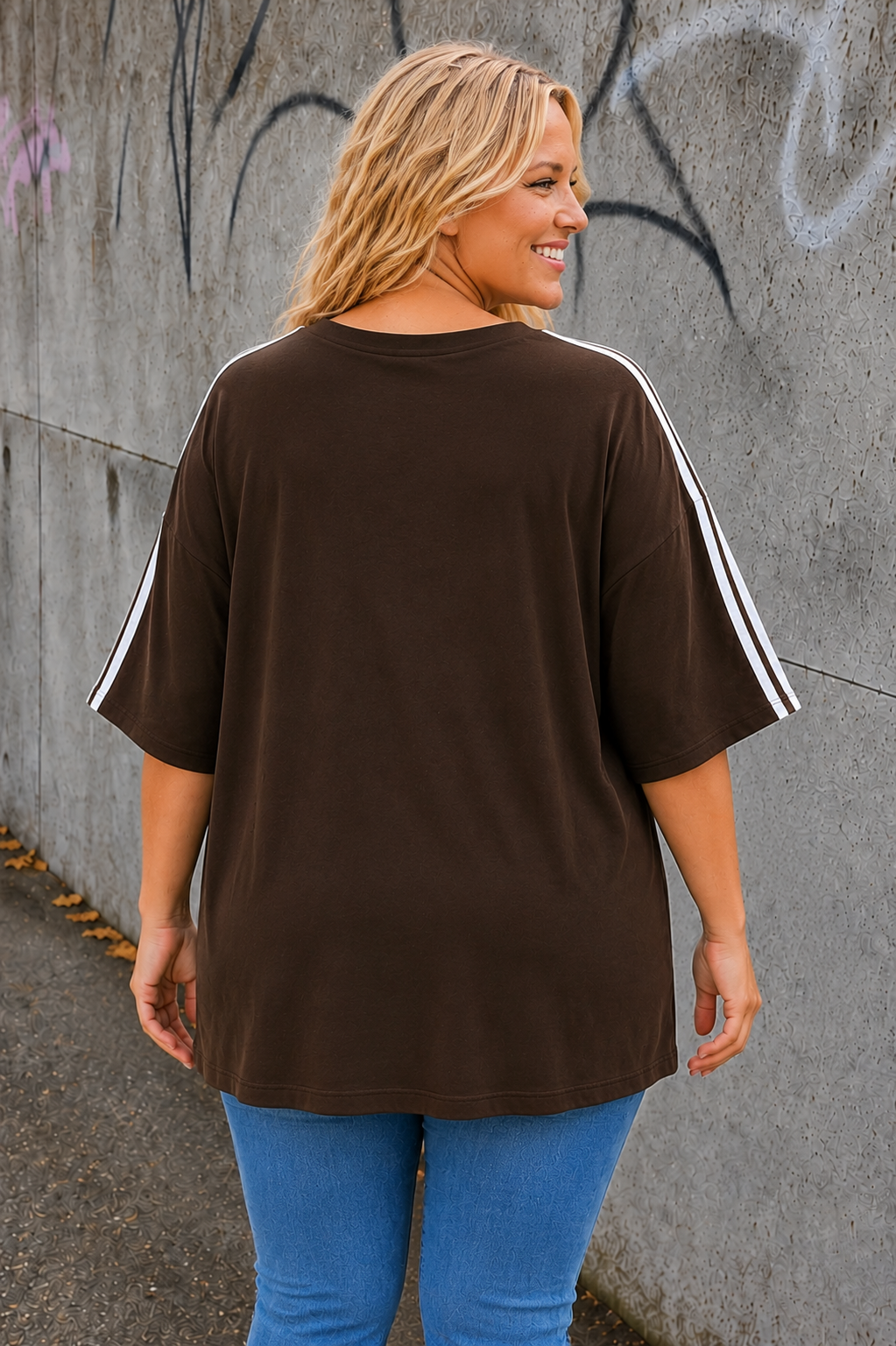 PS TOP V-HALS 'POCKET' | BRUIN