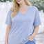 PS T-SHIRT ‘BASIC V-HALS | LICHTBLAUW
