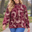 PS TOP 'GESMOKTE COLL' | BORDEAUX