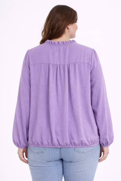 PS BLOUSE 'ELASTIEK' | LILA