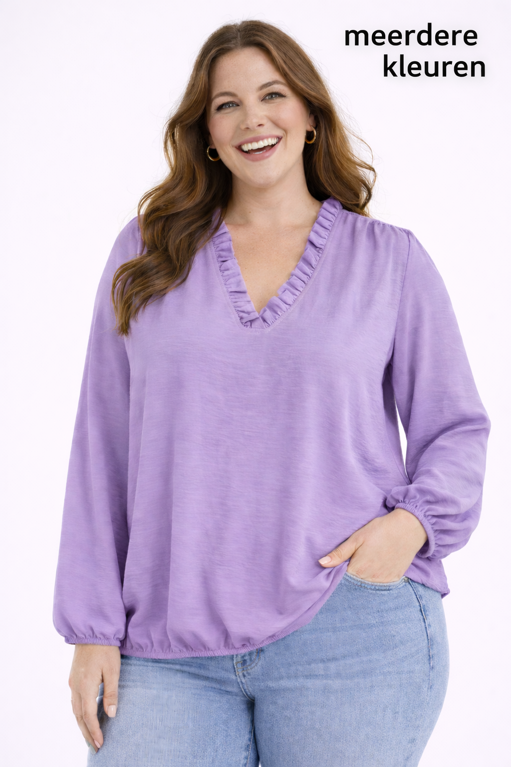 PS BLOUSE 'ELASTIEK' | LILA