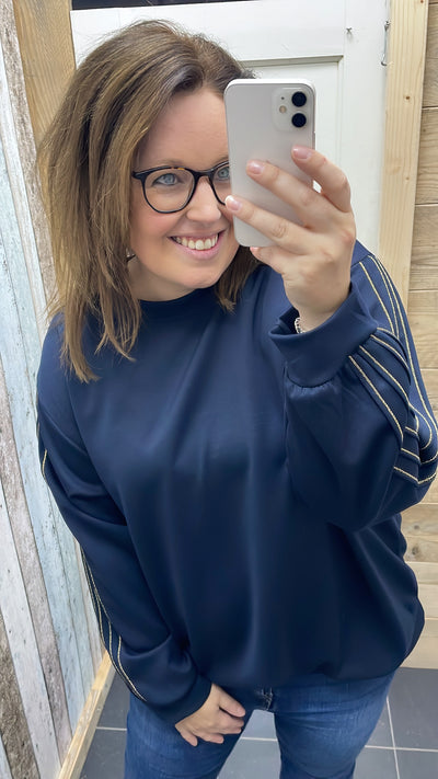 PS TRUI 'LUREX' | DONKERBLAUW