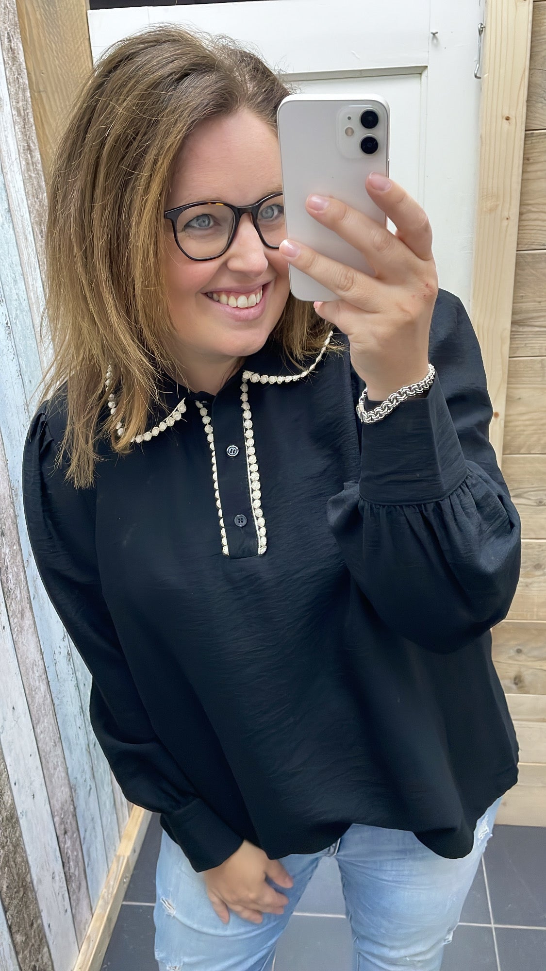 PS BLOUSE ‘VALERIE’ | ZWART