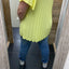 PS BLOUSE 'PLISSÉ' | GEEL
