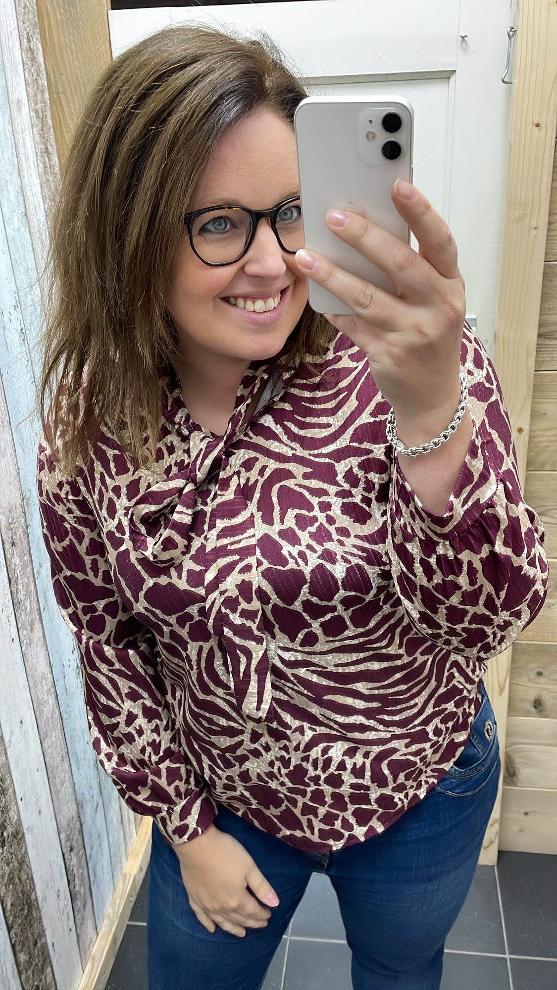 BLOUSE 'STRIK' | AUBERGINE