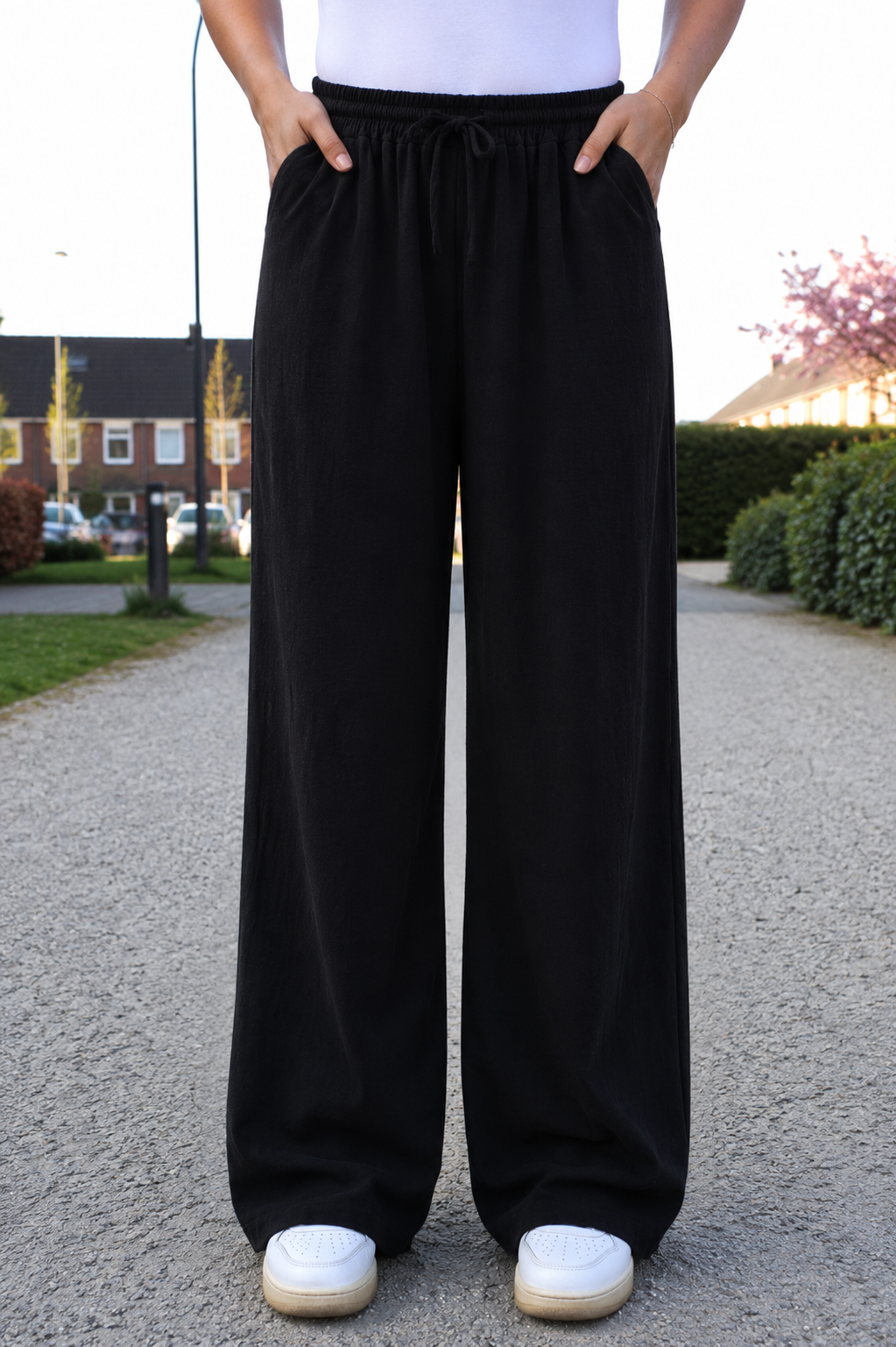 LINNEN BROEK | ZWART