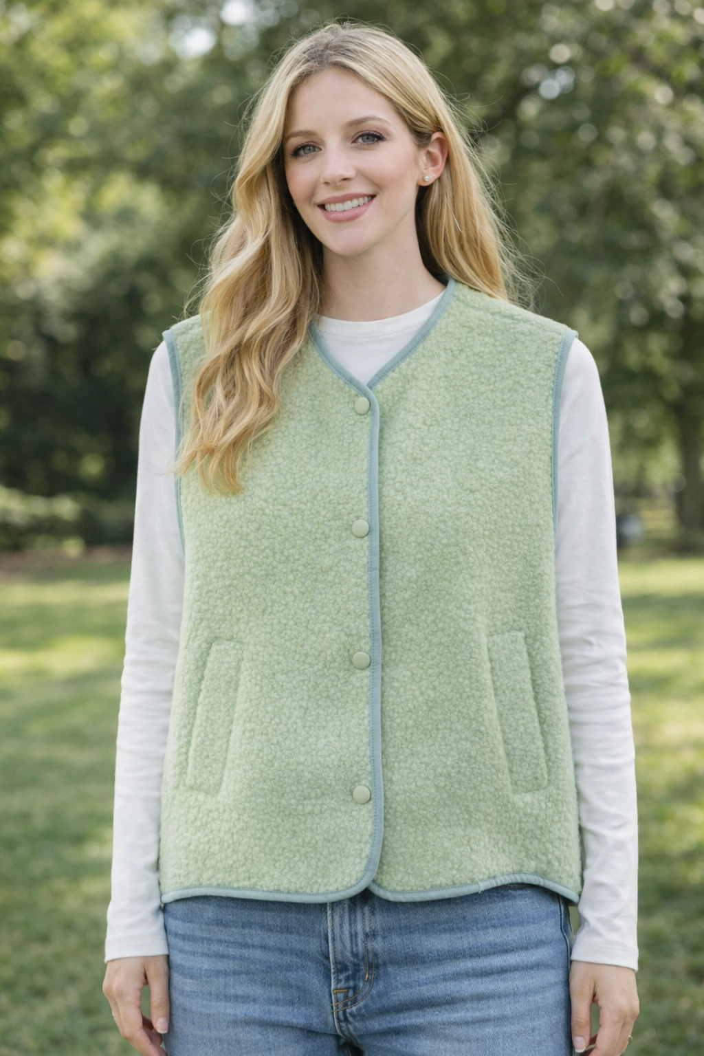 GILET 'SPRING' | MINTGROEN