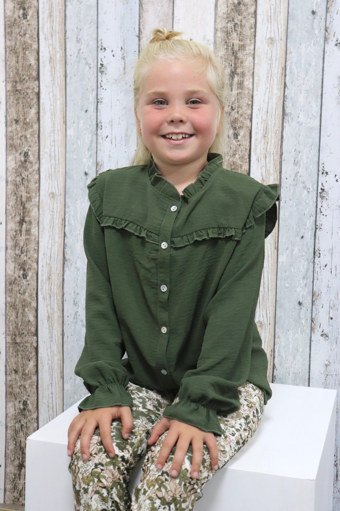 KIDS BLOUSE 'ROEZEL' | ARMY