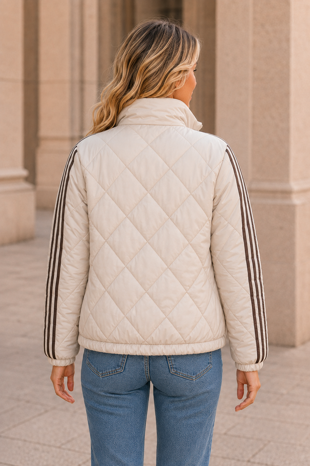JAS GEWATTEERD 'BIES' | BEIGE
