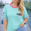 PS TOP 'BASEBALL' | TURQUOISE
