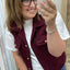 TEDDY GILET | BORDEAUX