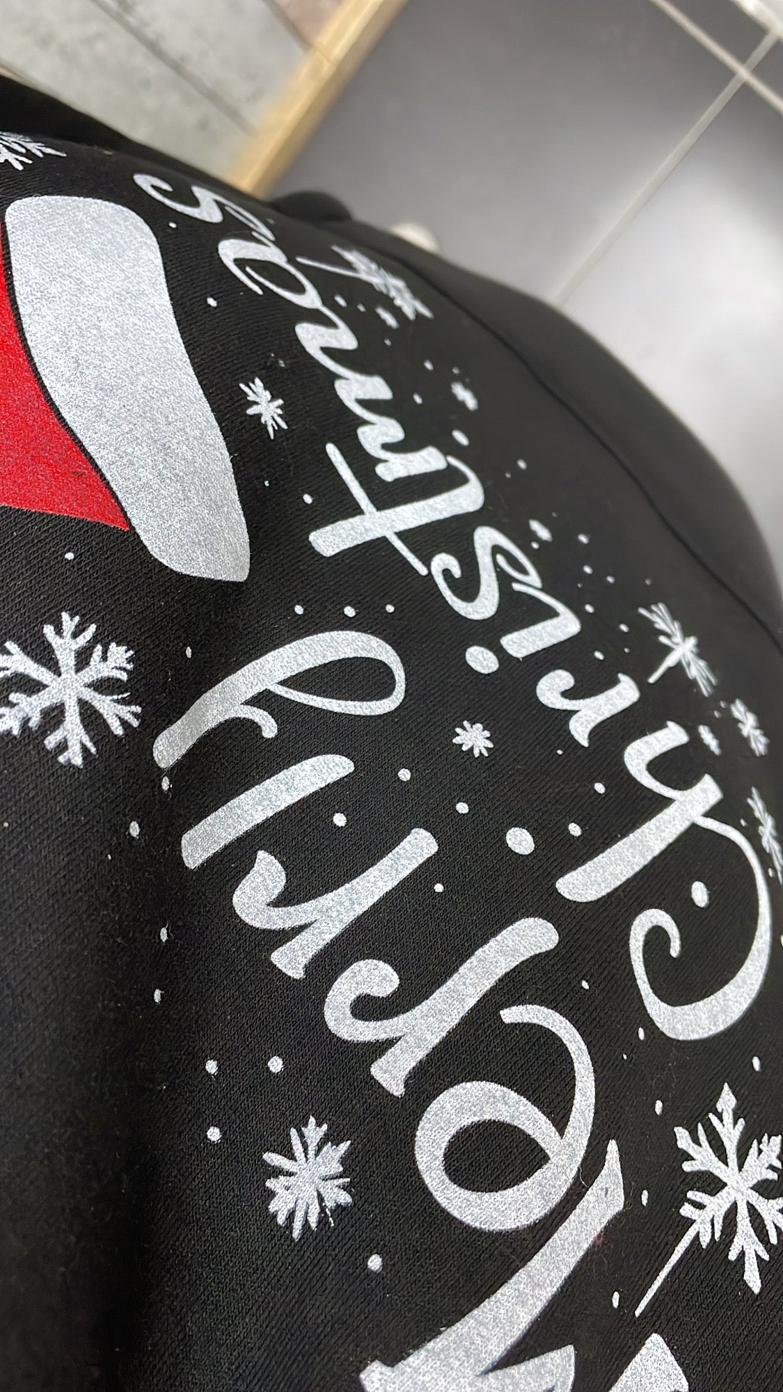 HOODIE 'MERRY CRISTMAS' | ZWART