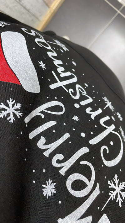 HOODIE 'MERRY CRISTMAS' | ZWART