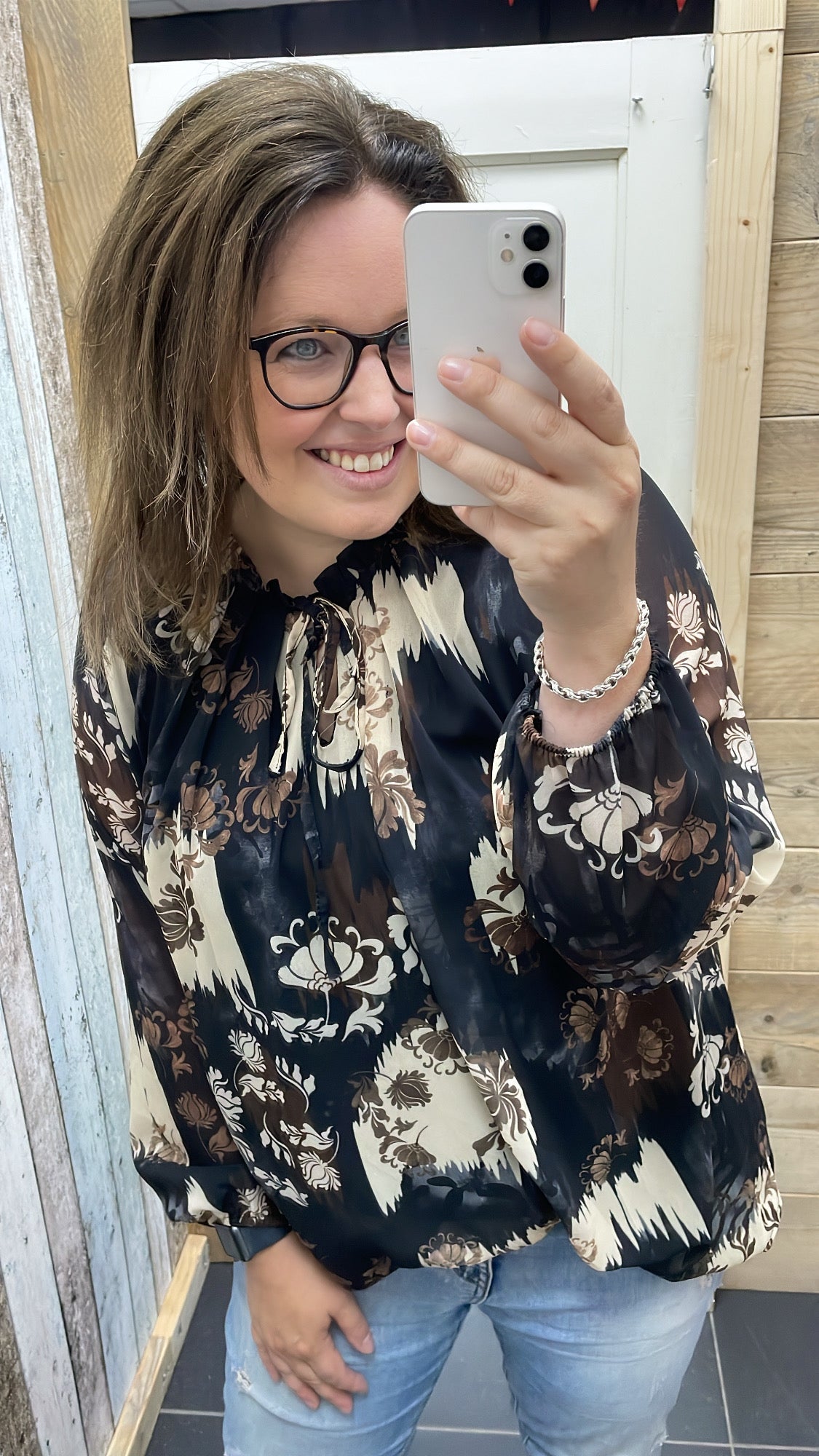 PS BLOUSE ‘IRIS’ | ZWART