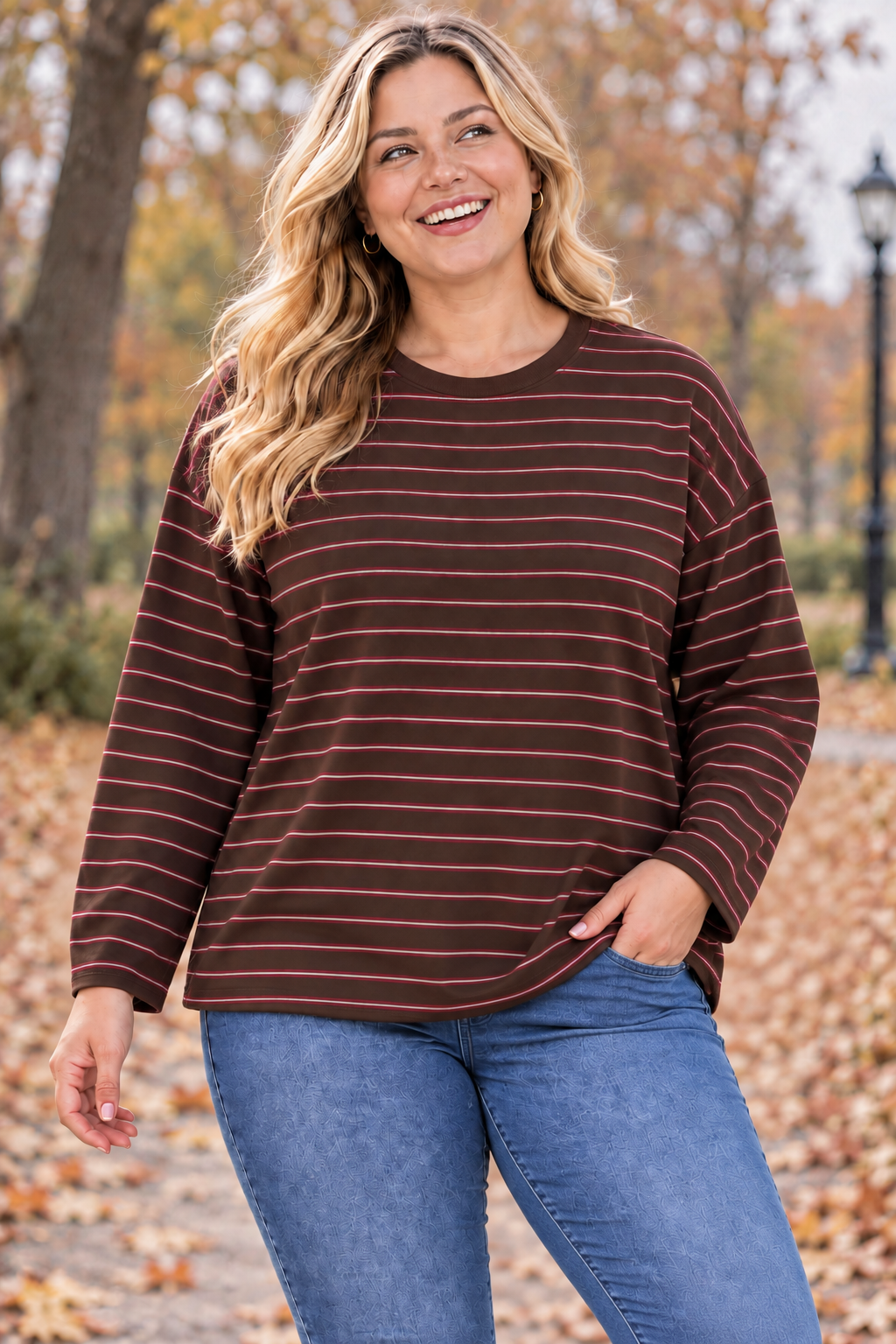 PS TOP 'AUTUMN STREPEN' | BORDEAUX