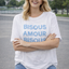 PS T-SHIRT ‘BISOUS' | LICHTBLAUW