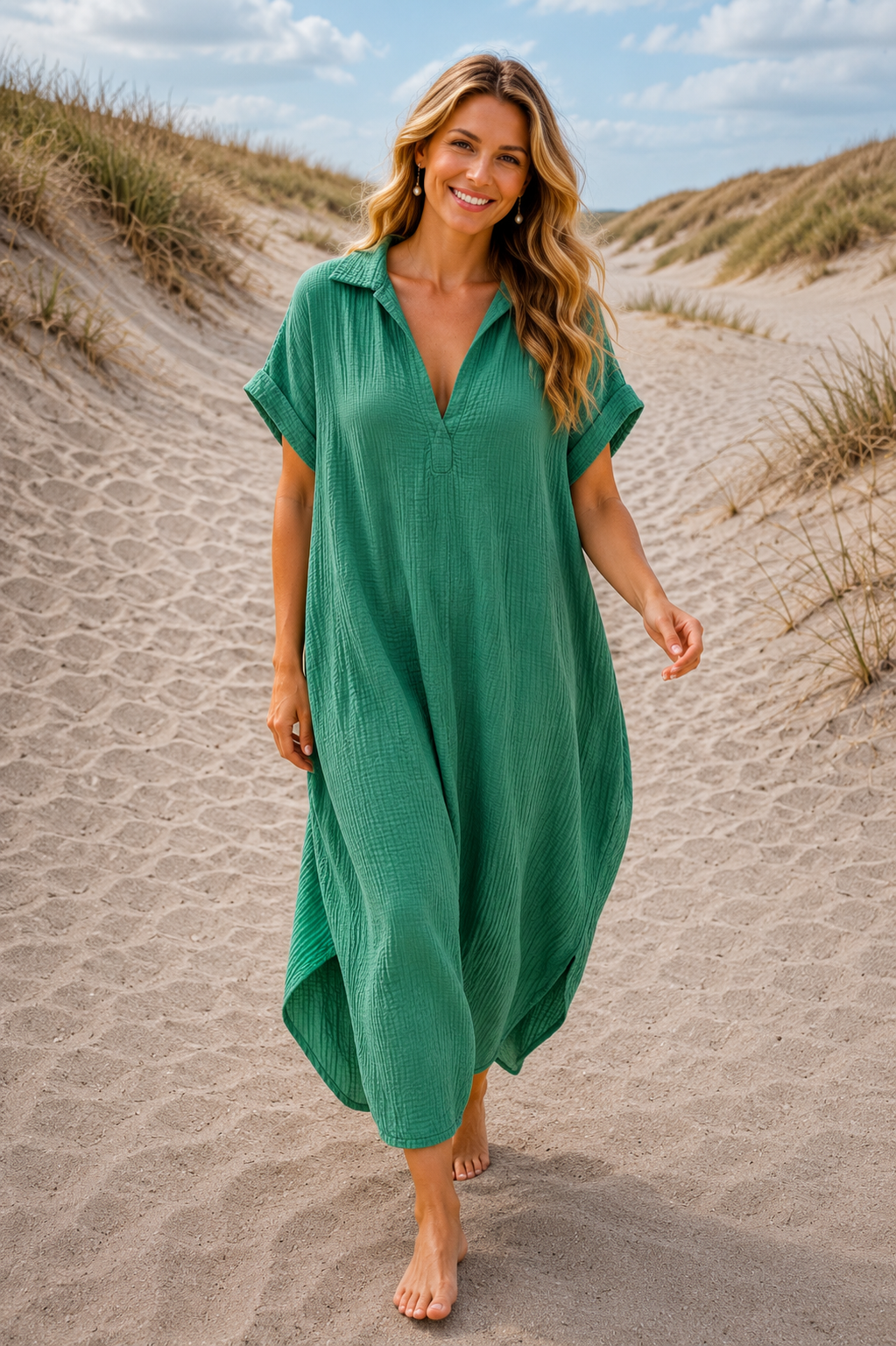 PS TUNIEK 'KATOEN' | GUCCI GROEN
