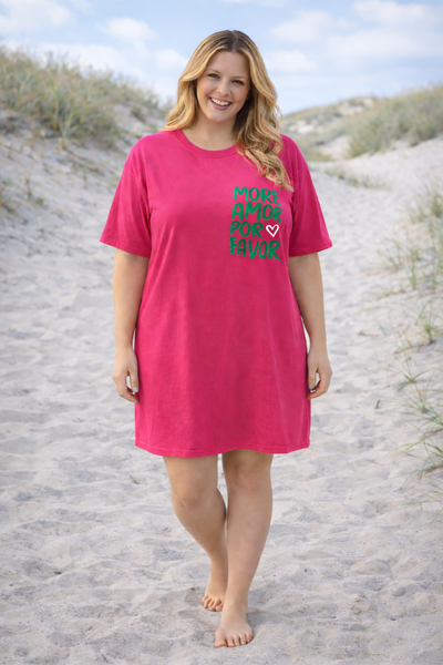 PS LANG T-SHIRT ‘MIA AMORE' | FUCHSIA