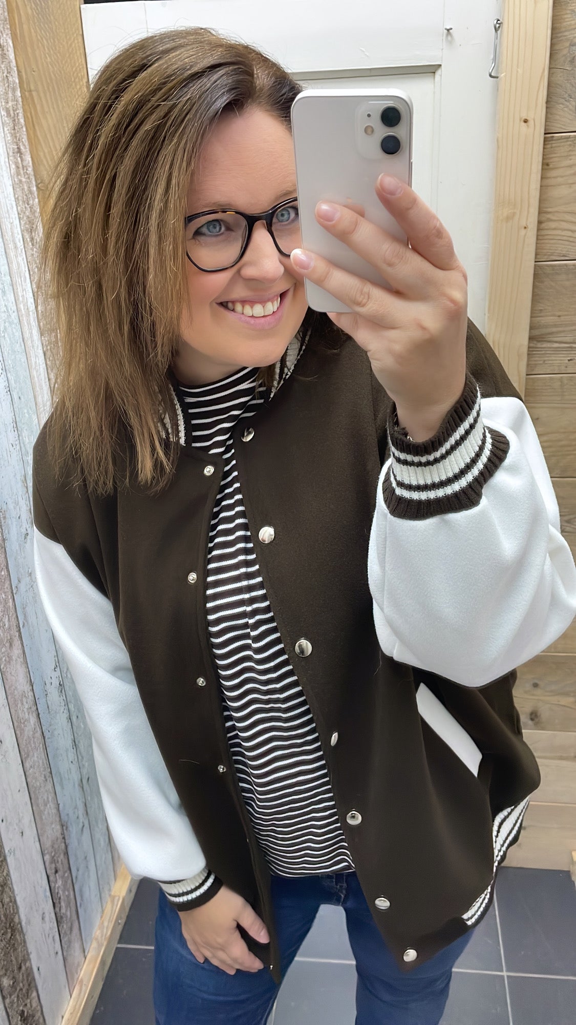 PS LONGSLEEVE 'STREPEN' | BRUIN