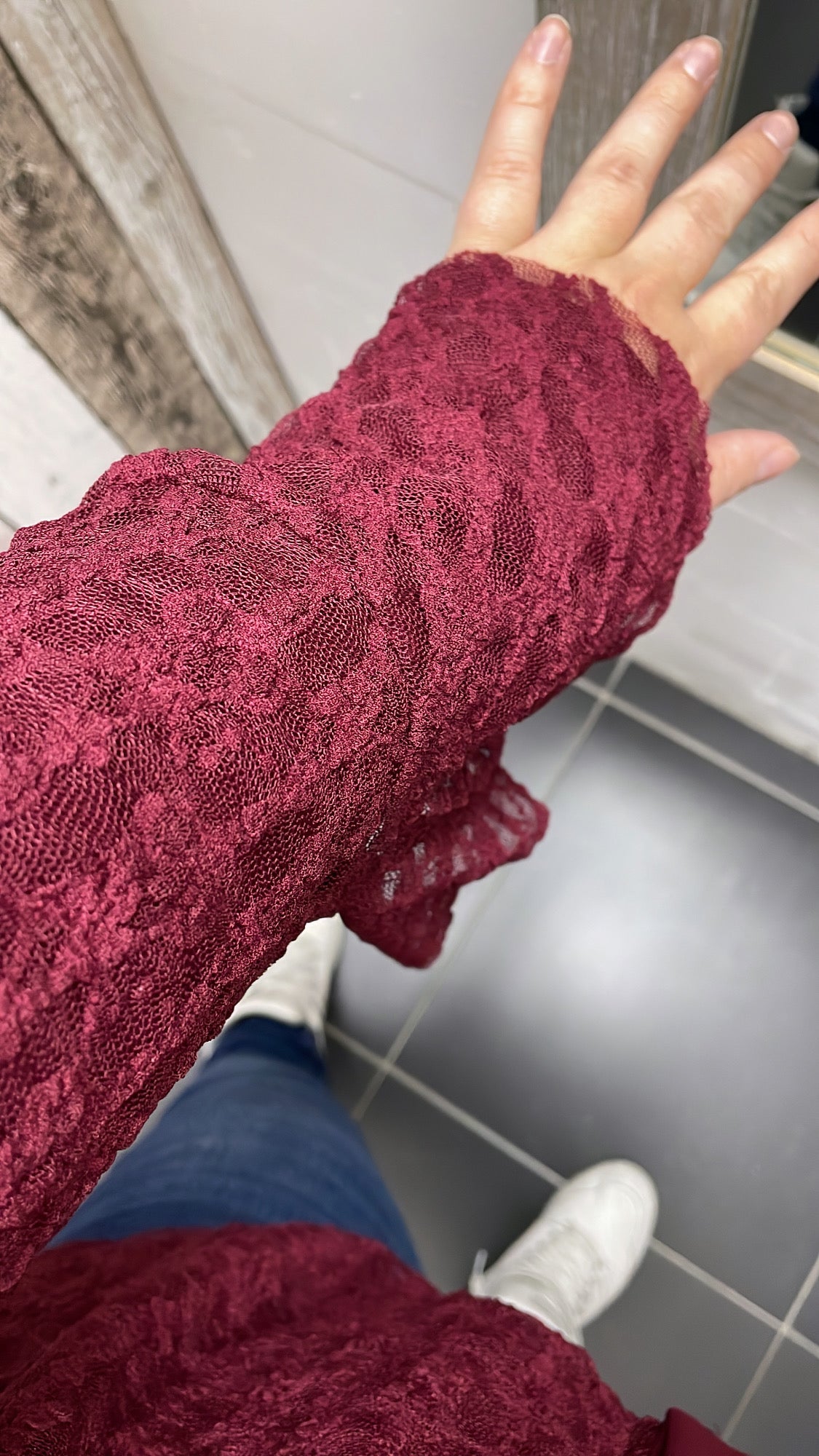 PS BLOUSE KANT ‘TROMPETMOUW’ | BORDEAUX