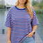 PS TOP ‘GLITTERS STREPEN' | KOBALT