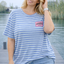 PS TOP STREPEN 'AMOR' | BLAUW