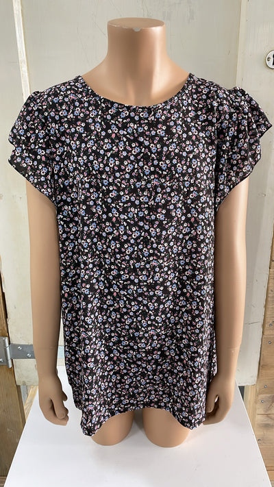 TOP 'FLOWERS' | ZWART