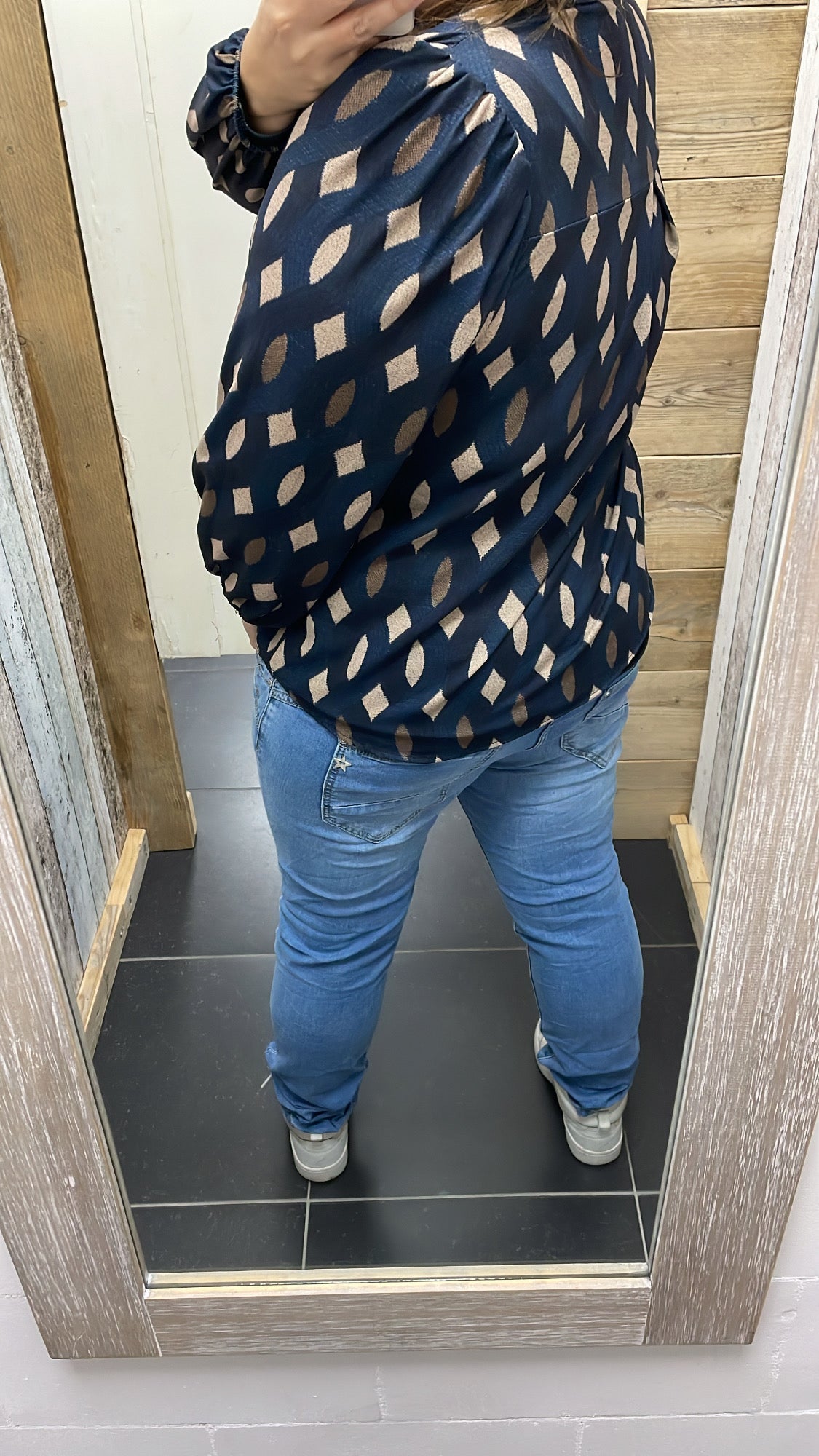 BLOUSE 'GABY' | DONKERBLAUW