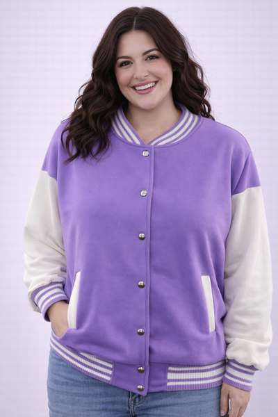 PS BASEBALL JACKET | LILA