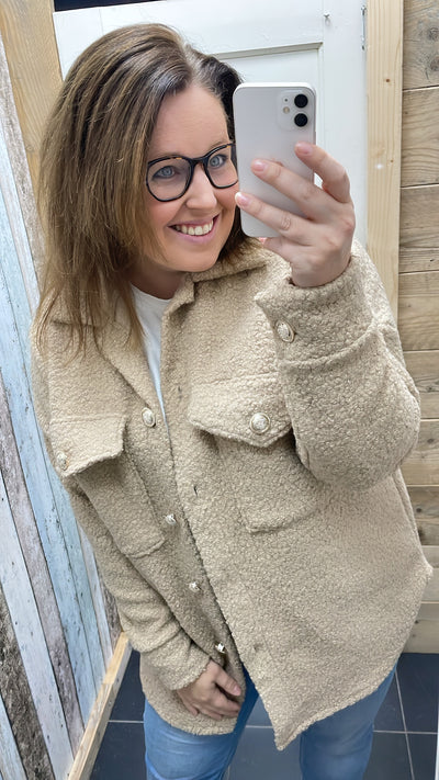 PS VEST 'TEDDY' | TAUPE