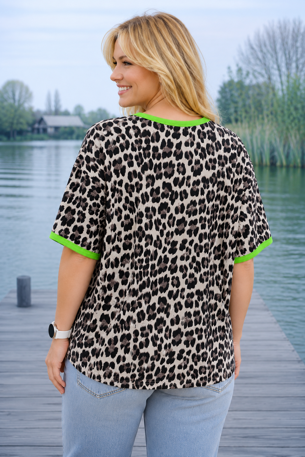PS TOP 'PANTER NEON' | GROEN