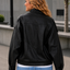 PS JAS 'LEATHERLOOK' | ZWART