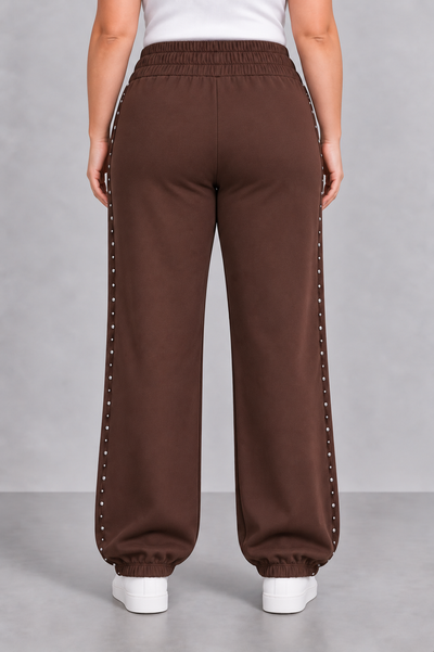 JOGGINGBROEK 'STUDS' | BRUIN