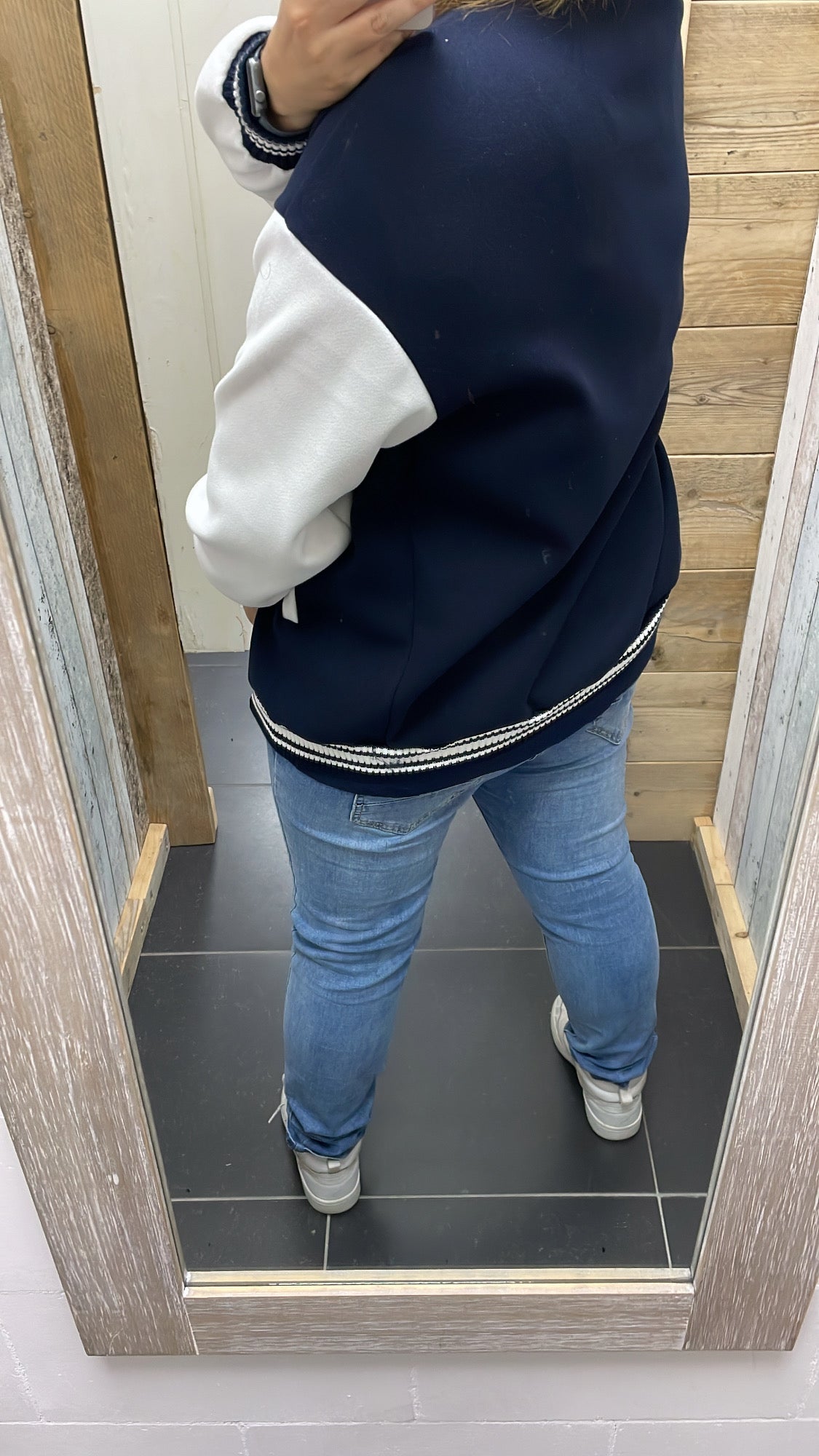 PS BASEBALL JACKET | NAVY