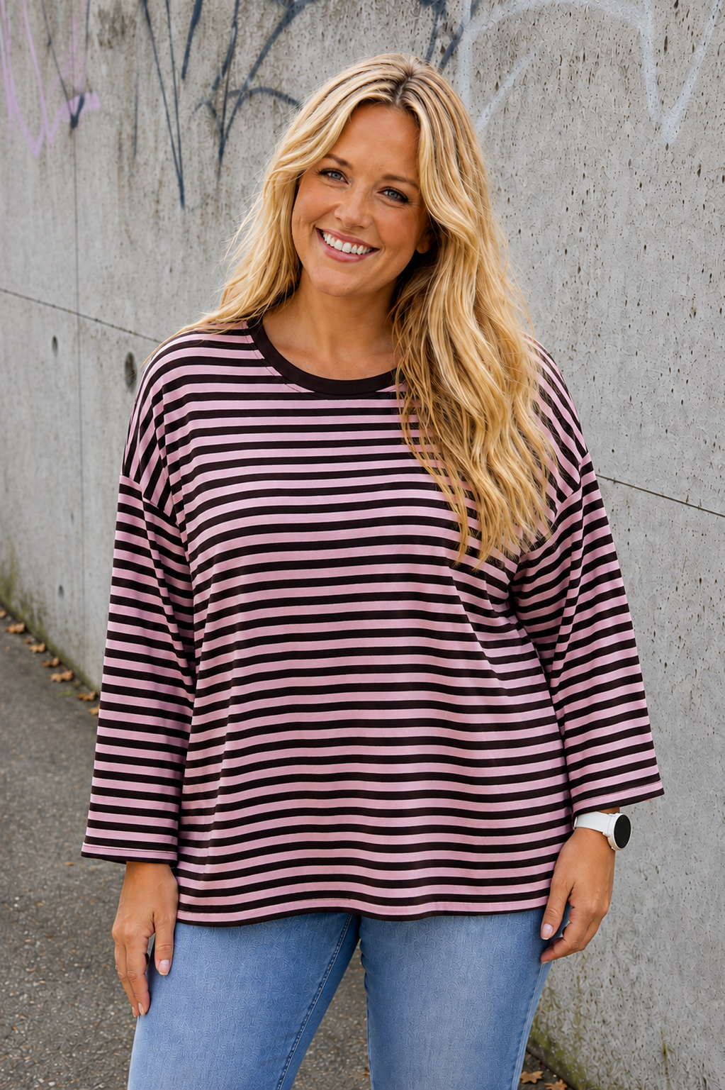 PS LONGSLEEVE 'STREPEN' | ROZE