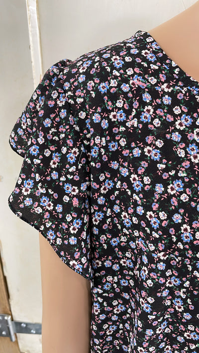 TOP 'FLOWERS' | ZWART